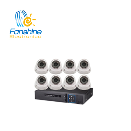 2018 Fanshine Hot sale 8pcs Camera Kit For Indoor with XM DVR