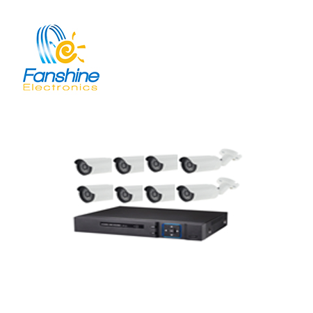 Fanshine 2018 High Quality 8pcs Bullet Camera For Outdoor Camera Kit