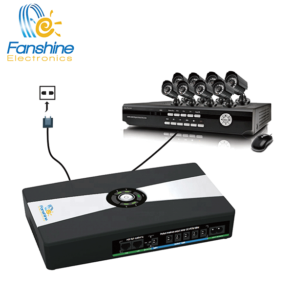 100W 8A 摄像机 UPS 闭路电视 UPS 带 POE 的电源，用于 4 路 8 路安全摄像系统