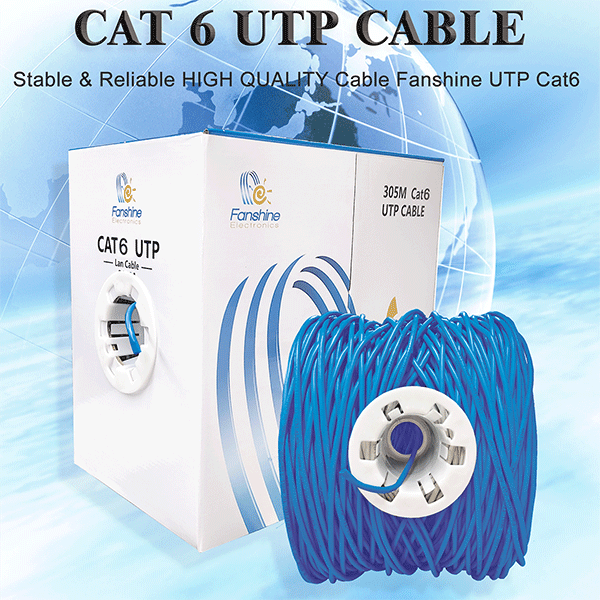 OEM Lan Cable Cat 6 305M 23AWG Network Cable Cat 6 Indoor UTP Cat 6 Cable