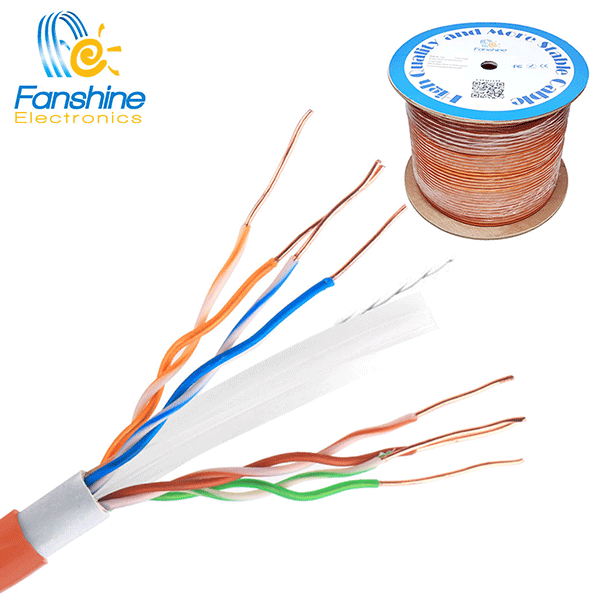 Fanshine 可定制的户外电缆 Cat 6 防水 PVC PE 双护套 UTP Cat 6 高速 305M Cat 6 以太网电缆